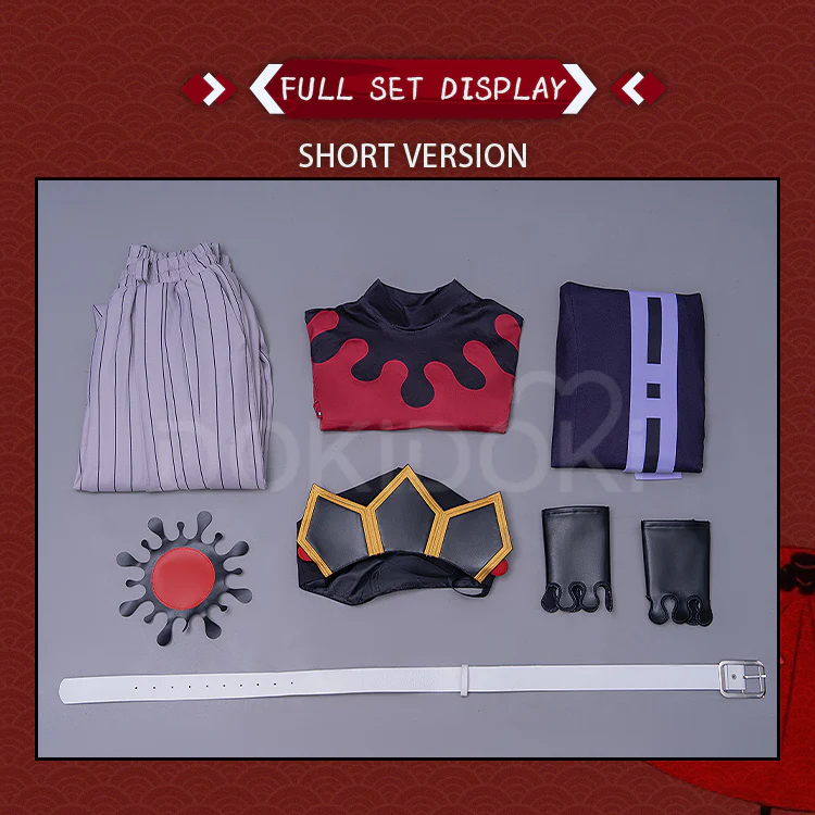 【Partially Ready For Ship】【Size XS-2XL】DokiDoki-R Anime Cosplay Costume Black Red Cape Long Sleeves Embroidery - Image 7