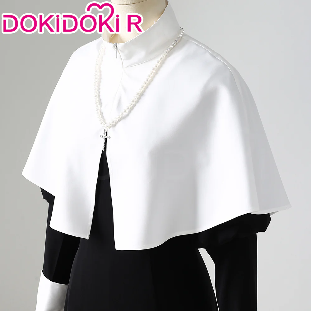 【Partially Ready For Ship】【Size XS-XL】DokiDoki-R Anime Cosplay Kiitagaawa Maariin Costume White Black Dress Nun - Image 3