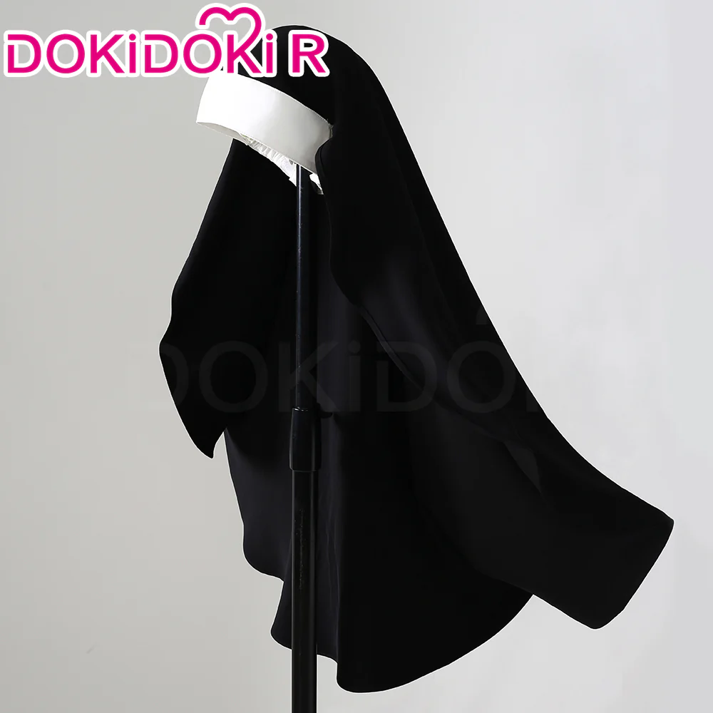 【Partially Ready For Ship】【Size XS-XL】DokiDoki-R Anime Cosplay Kiitagaawa Maariin Costume White Black Dress Nun - Image 4