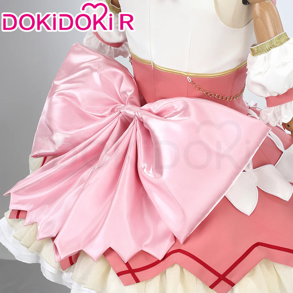 【Size XS-XL】DokiDoki-R Anime Cosplay White Pink Cute Dress Costume - Image 2