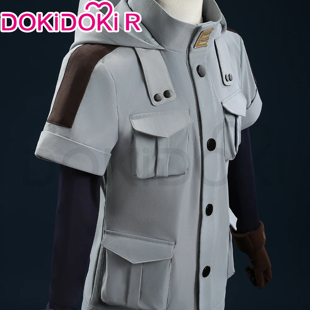 【Size XS-XL】DokiDoki-R Anime Cosplay Male Costume Grey Combat Uniform - Image 3