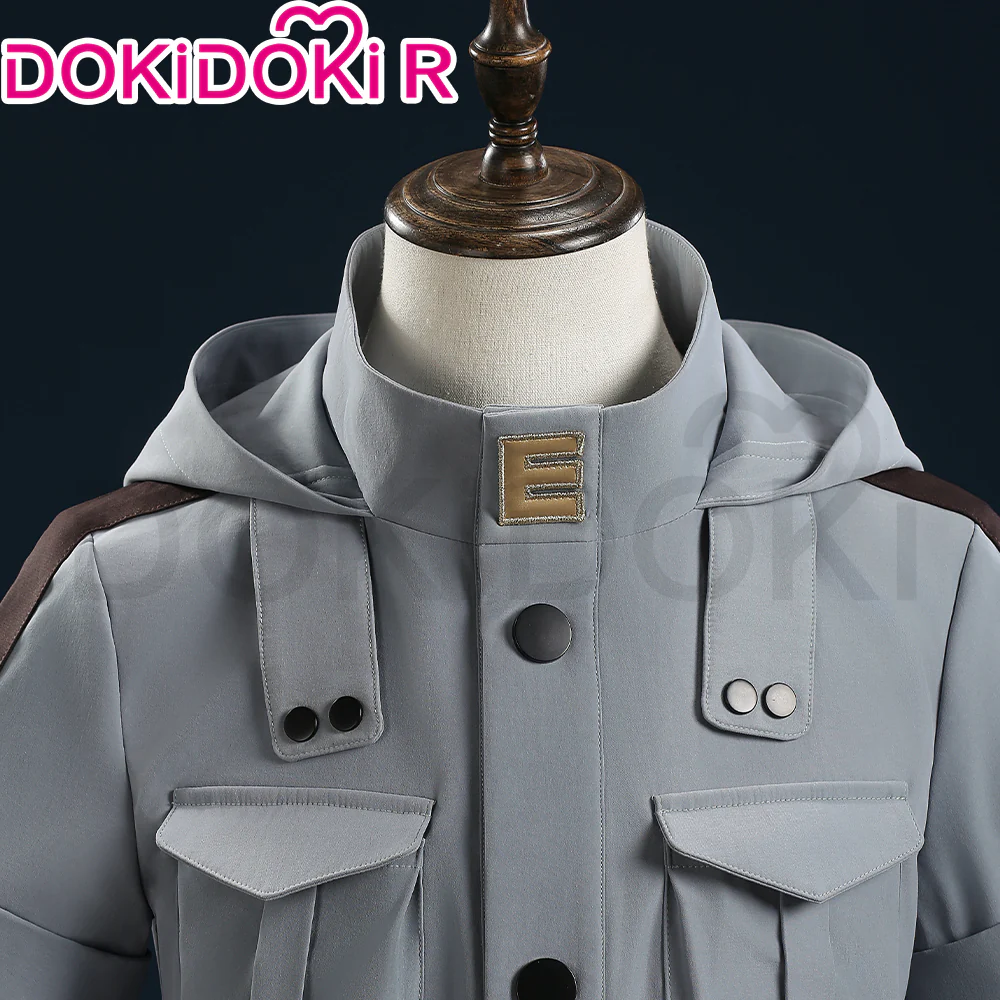 【Size XS-XL】DokiDoki-R Anime Cosplay Male Costume Grey Combat Uniform - Image 4