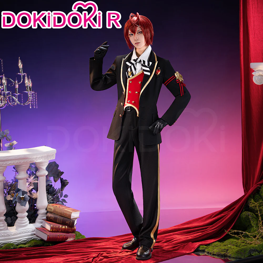 【Partially Ready For Ship】【SizeXS-XL】DokiDoki-R Game Cosplay Costume Red School Uniform Suit