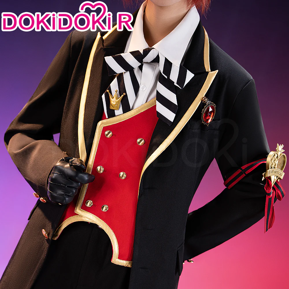 【Partially Ready For Ship】【SizeXS-XL】DokiDoki-R Game Cosplay Costume Red School Uniform Suit - Image 4