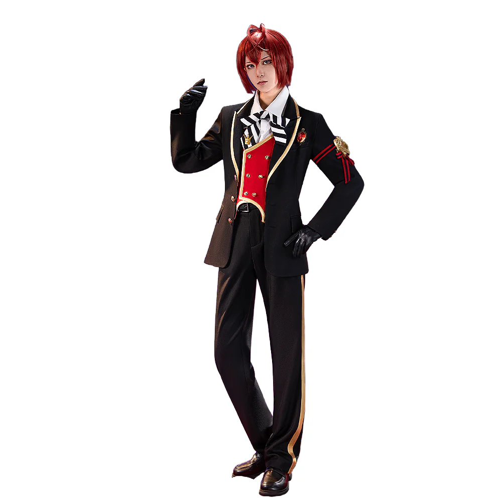 【Partially Ready For Ship】【SizeXS-XL】DokiDoki-R Game Cosplay Costume Red School Uniform Suit - Image 5
