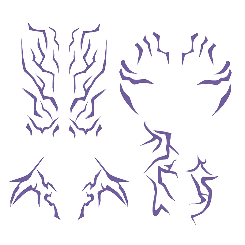 【US LOCAL SHIPPING 】【120 CM】【FRONT LACE】DokiDoki Movie Anime Cosplay Women Wig / Weft / Pattern Tattoo / Earring Set / Headpieces Long Purple Hair Braid - Image 20