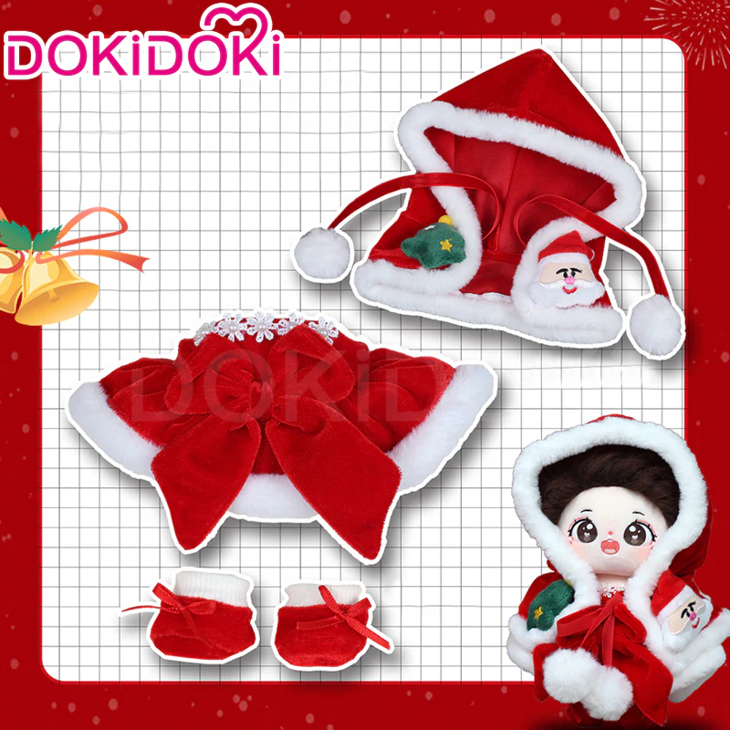 【US LOCAL SHIPPING】【Pay $1 More Get Clothes】【Consignment Sales】 PLUSH WONDERLAND Christmas and New Year Cape Doll Clothes 20CM