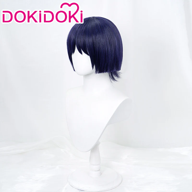 【Partially Ready For Ship】DokiDoki Game Genshin Impact Cosplay Scaramouche Wig Wanderer Short Dark Blue - Image 2
