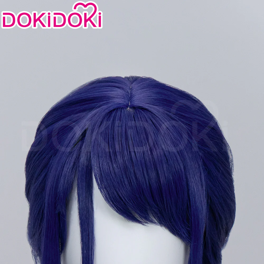 【Partially Ready For Ship】DokiDoki Game MiSide Cosplay Mita Wig / Scrunchies / Hairband / Hair Clips / Hat Long Curly Dark Purple Hair Twin Ponytails - Image 16