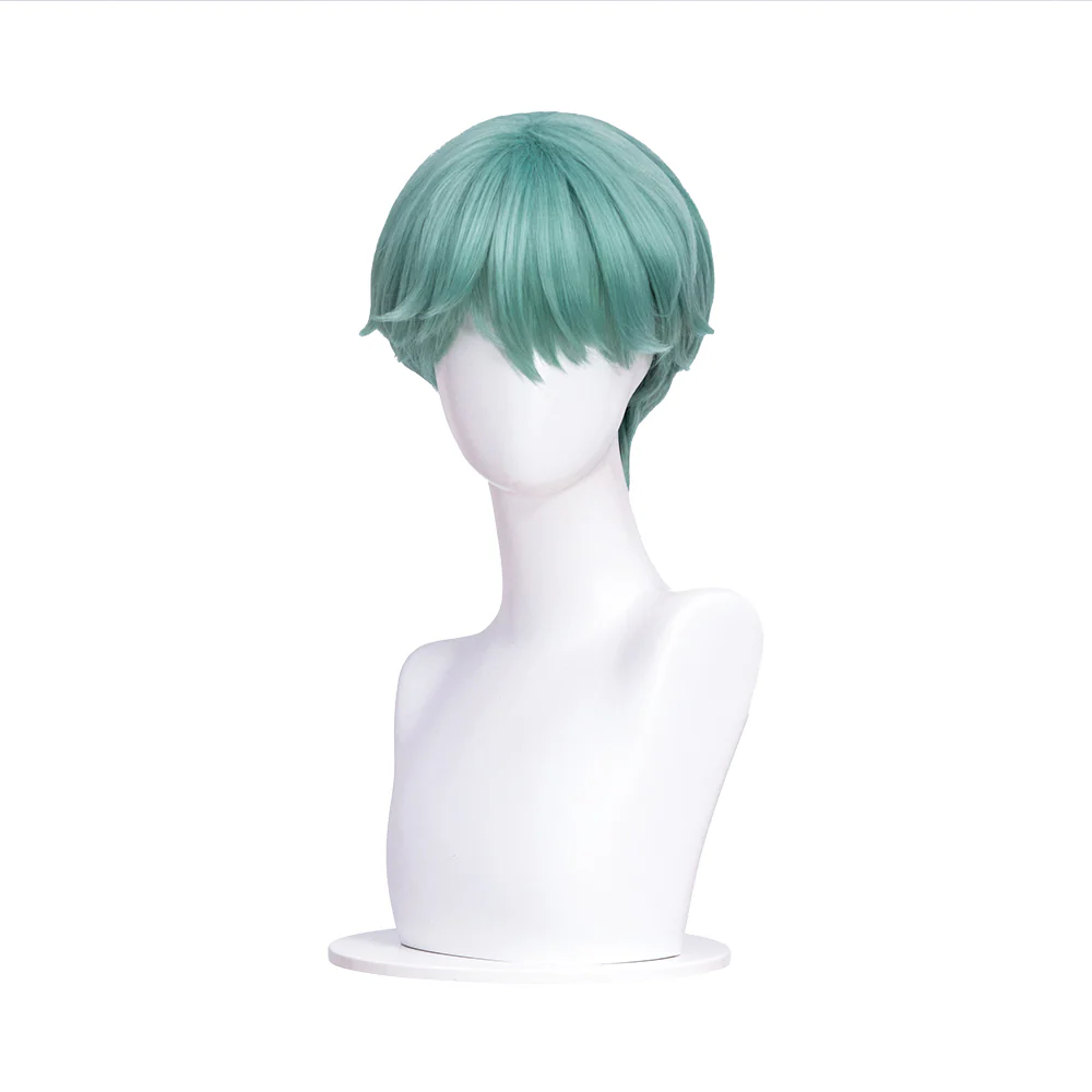 【Ready For Ship】DokiDoki Movie Anime Cosplay Men Wig Short Straight Green Hair - Image 5