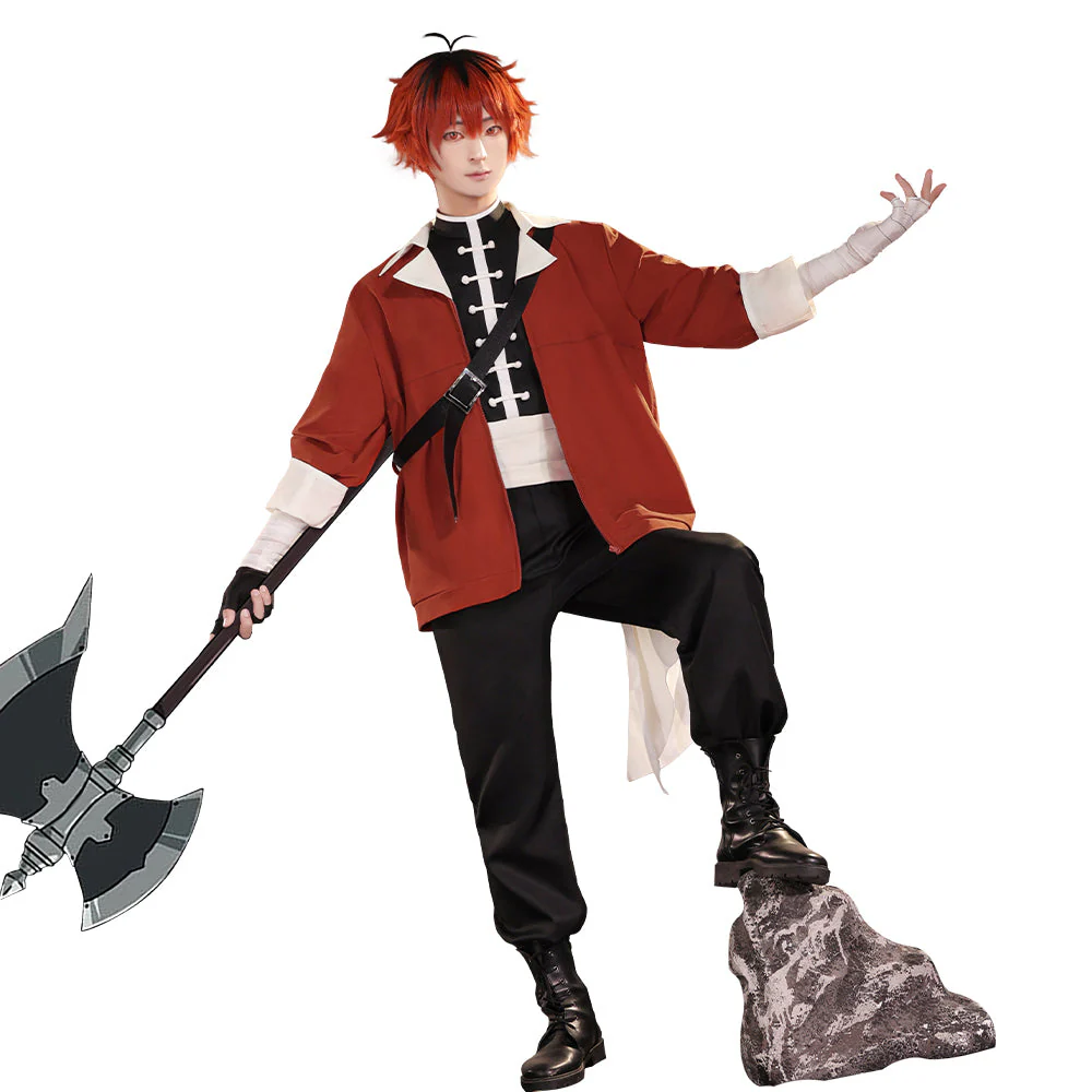 【US/EU LOCAL SHIPPING】DokiDoki-SR Anime Cosplay Red Costume / Wig - Image 7