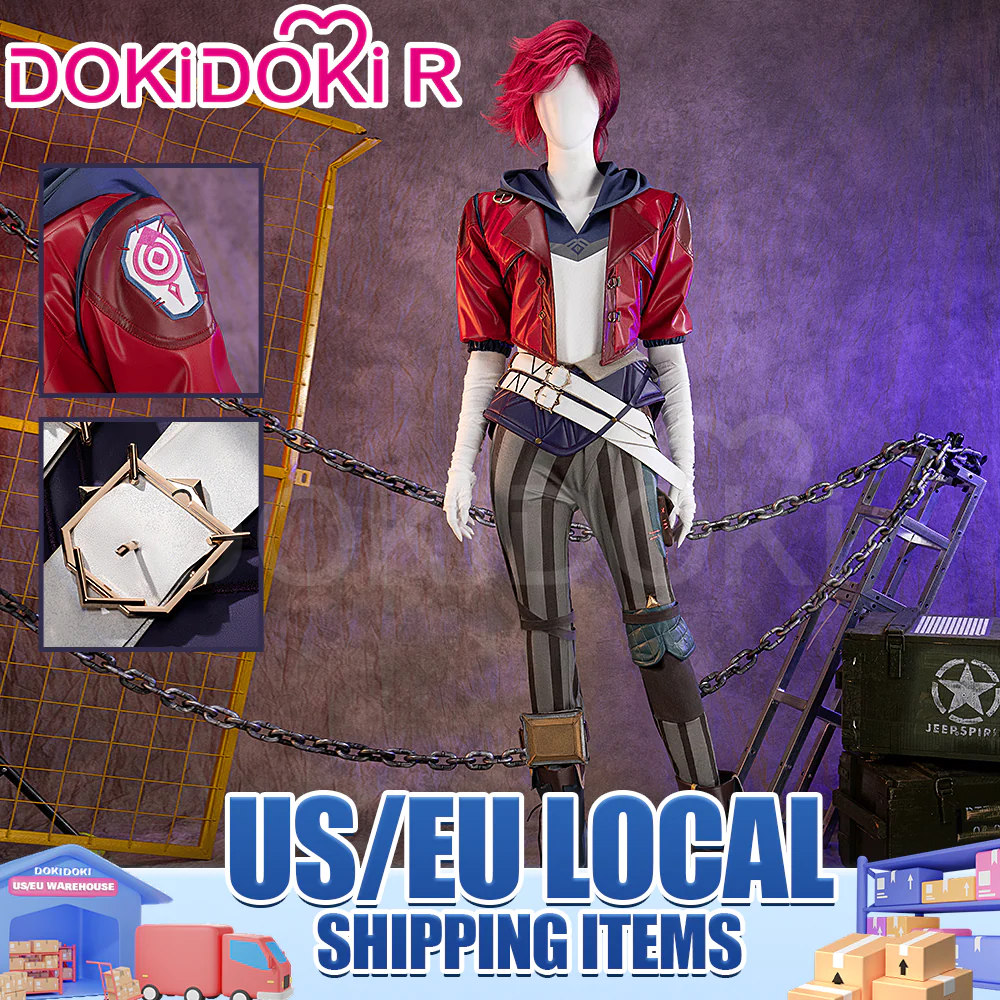 【US LOCAL SHIPPING 】【Size S-3XL】DokiDoki-R Game Cosplay Red Jacket Costume