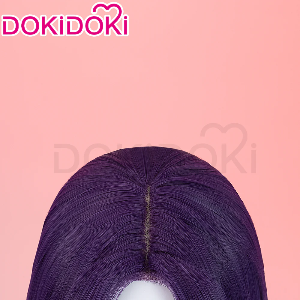 【Ready For Ship】【Front Lace】DokiDoki Anime Cosplay Wig Long Curly Purple Wig / Hat/ Necklace - Image 11