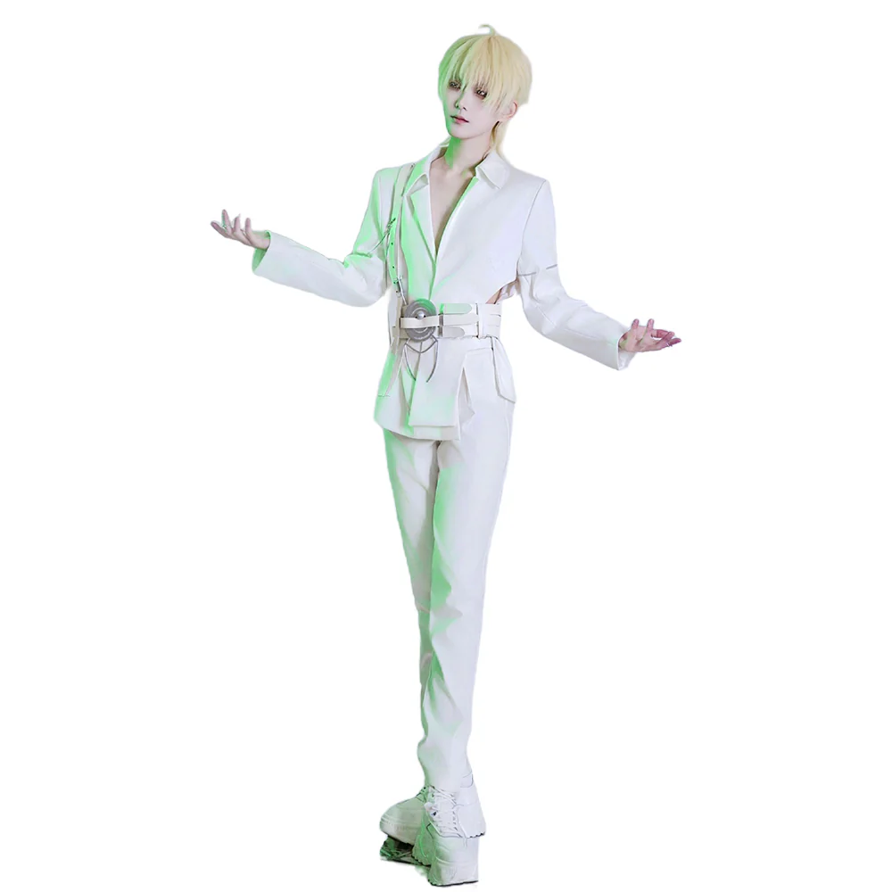 【US LOCAL SHIPPING 】DokiDoki-R Music Video Cosplay White Suit Costume R7 - Image 6