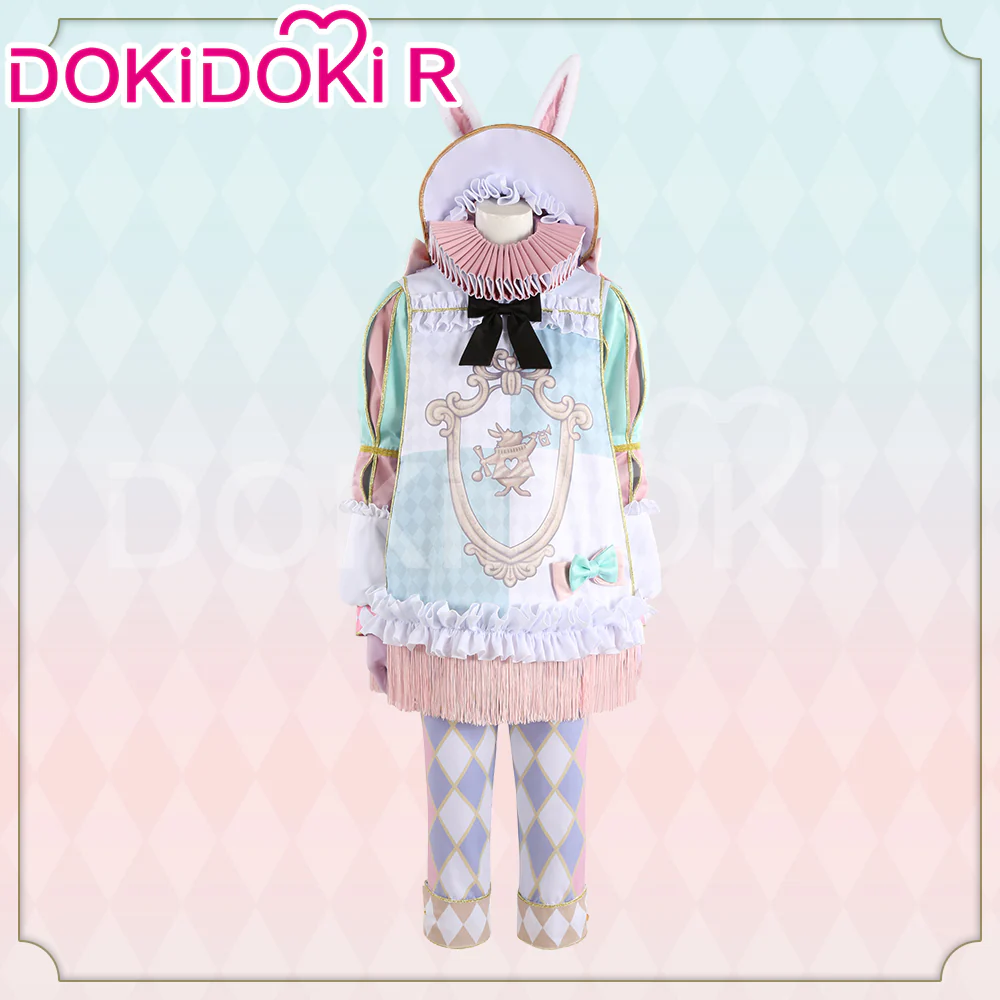 【Size XS-3XL】DokiDoki-R Game Cosplay Costume / Wig The Queendom of Roses' White Rabbit Festival